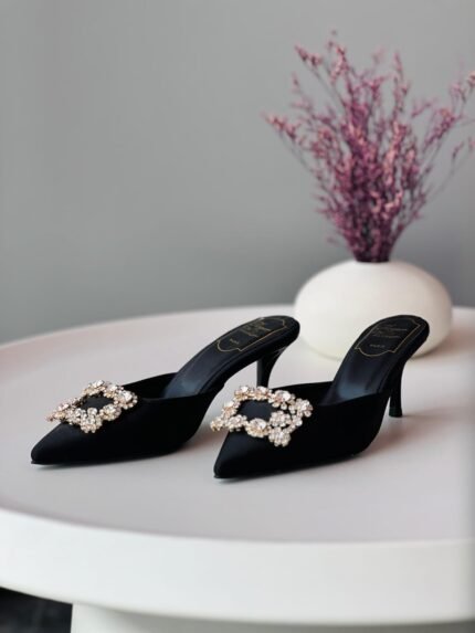 Roger Vivier Black Efflorescence mules