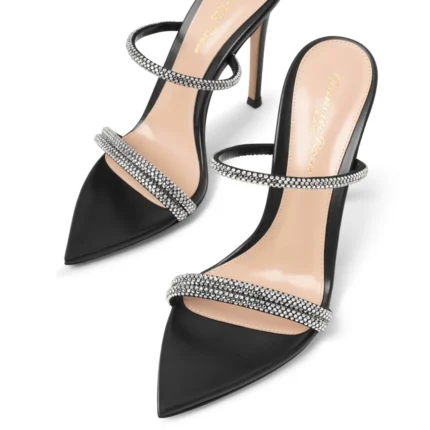 Gianvito Rossi Cannes 105mm Mules Black