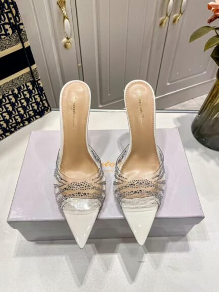 Gianvito Rossi Shoes With Transparent Upper White