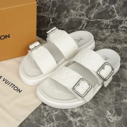 Louis Vuitton Slippers With Monogram White